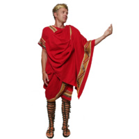 Deluxe Toga - Red Hire Costume*