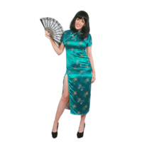 Cheong Sam - Long Blue Hire Costume*