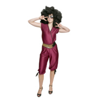 Jumpsuit - Purple Pedal Pusher Hire Costume