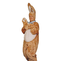 Easter Bunny Mascot - Open Face - Brown Hire Costume*