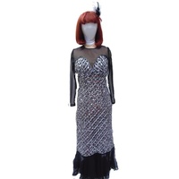 Evening Gown - Chiffon & Sequins Hire Costume*