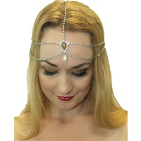 1920s Flapper Headpiece - Silver Chain