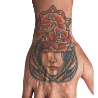 Rose Girl Tinsley Hand Tattoos 
