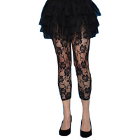 Footless Tights - Black Lace