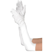 1920s Long White Gloves
