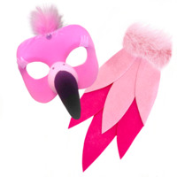 Pink Flamingo Deluxe Animal Mask & Tail