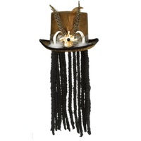 Witch Doctor Hat with Dreadlocks 