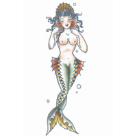 Mermaid Girl Sailor Tattoo 