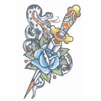 Vintage Snake & Dagger Tinsley Tattoo