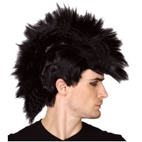 Black Punk Rocker Mohawk Wig