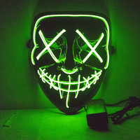 The Purge Light-up Mask - Fluro Green