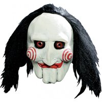 Saw Jigsaw Latex Mask with Hair