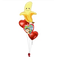 Bananas About You Valentine Balloon Bouquet