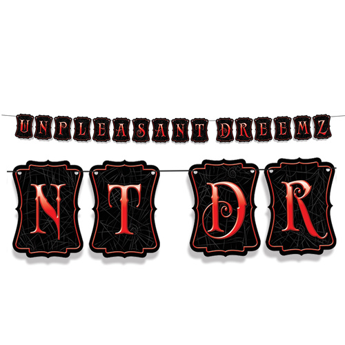Elvira Unpleasant Dreemz Halloween Banner - 1.5m