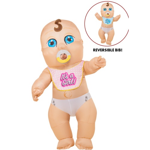 ONLINE ONY:  Gender Reveal Inflatable Baby Adult Costume