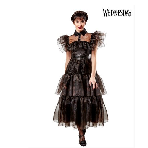Wednesday Rave'n Deluxe Adult Costume [Size: S (8-10)]