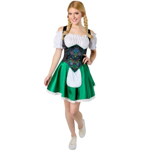 Lucky Green Dirndl Adult Costume [Size: 14-16]