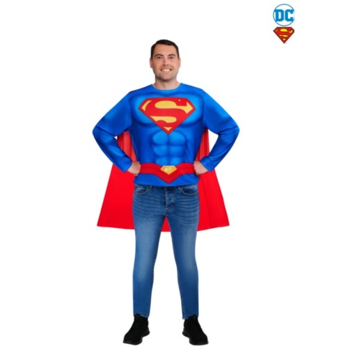 ONLINE ONLY:  Superman Adult Costume Top & Cape