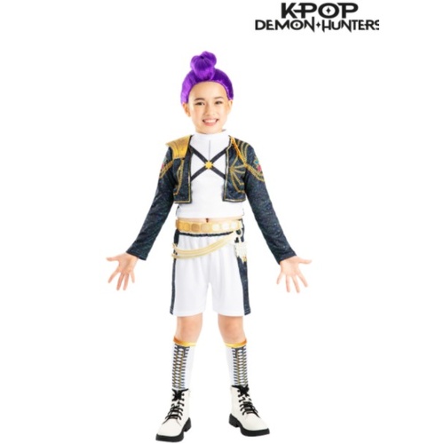 KPop Demon Hunters Rumi Gold Deluxe Kid's Costume [Size: 7-8 Yrs]
