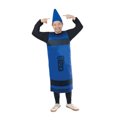 ONLINE ONLY:  Blue Crayon Adult Costume - One Size