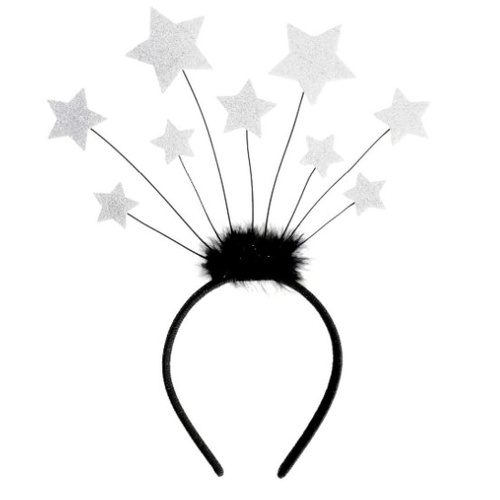 Silver Glitter Starburst Headband