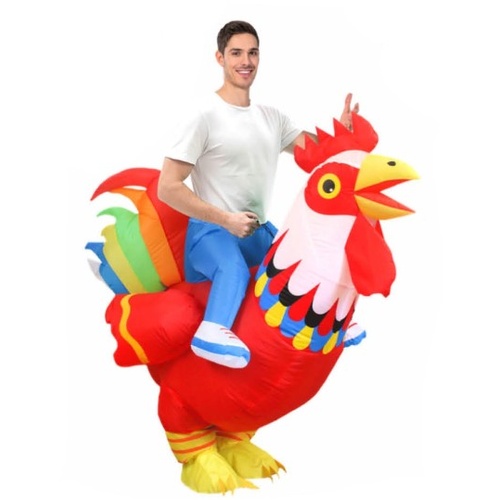 Inflatable Ride-On Rooster Adult Costume