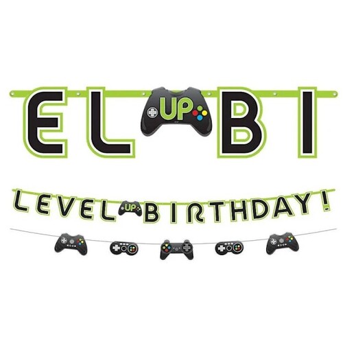 Level Up Jumbo Birthday Banner Kit