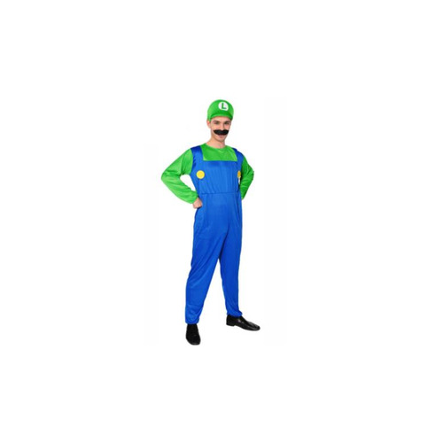 Super Mario Luigi Style Adult Costume [Size: Small-Med]