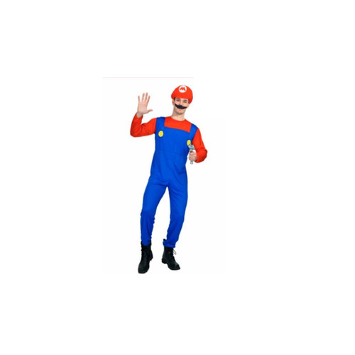 Super Mario Style Adult Costume [Size: Small-Med]
