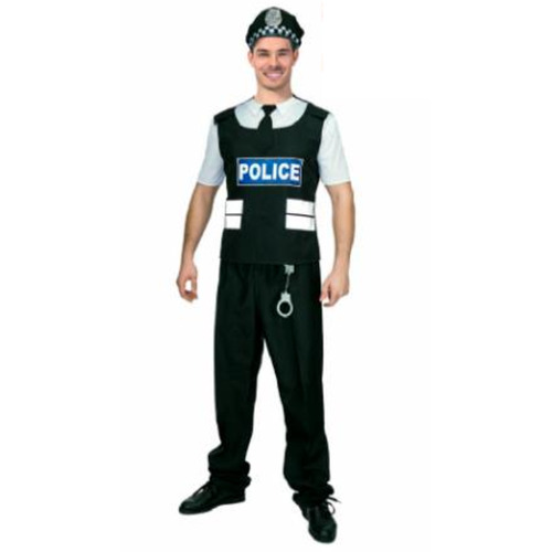 Police Officer Adult Costume [Size: Small-Med]