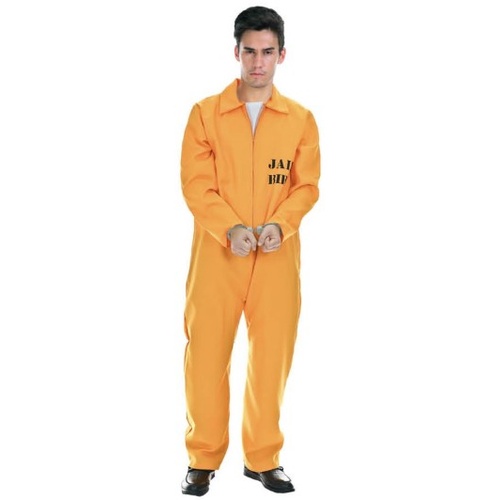 Orange Prisoner Jumpsuit Adult Costume [Size: Small-Med]