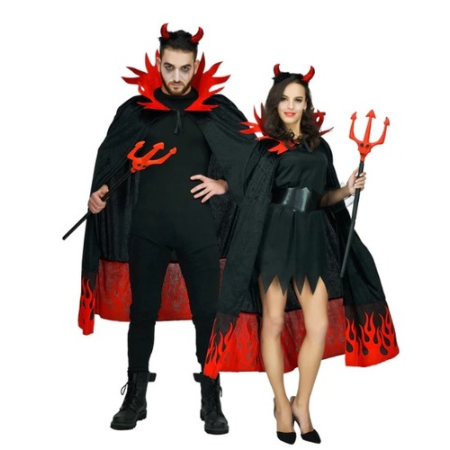 Fire Devil Deluxe Adult Cape & Horns