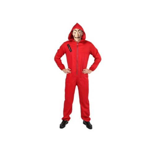 Money Heist Style Adult Costume & Mask [Size: Small-Med]