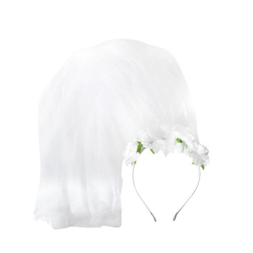 Bridal Veil with Flowers