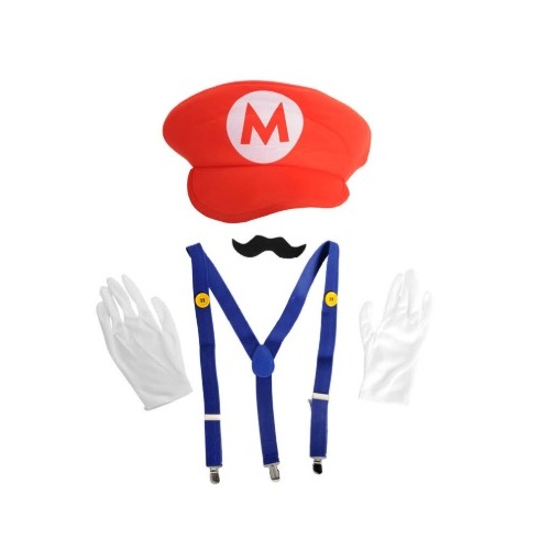 Super Mario Inspired Adult Accessories Kit