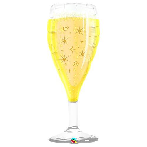 Champagne Glass Supershape Foil Balloon - 99cm