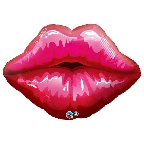 Big Kissey Lips Supershape Foil Balloon - 76cm