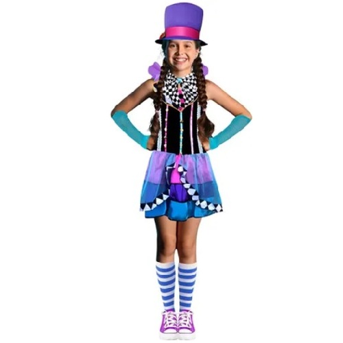 Crazy Mad Hatter Girls Costume [Size: XL (13+ Yrs)]