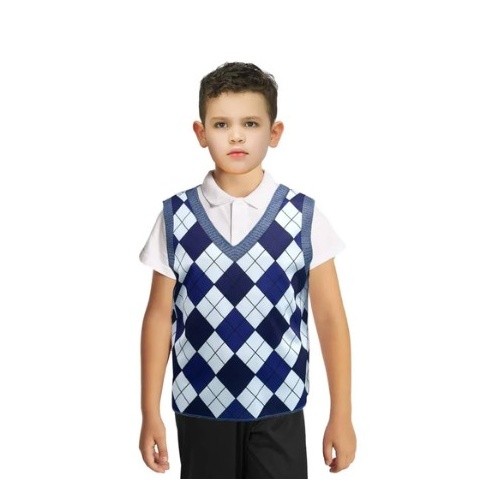 Kid's Blue Grandpa Vest [Size: 4-6 Yrs]