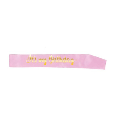 Birthday Sash - Pink & Gold