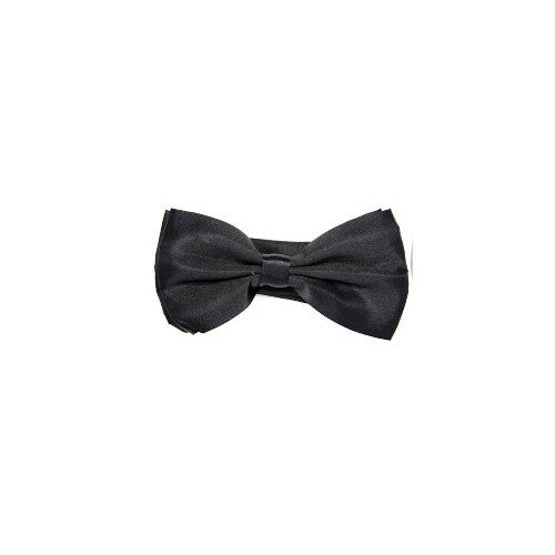 Black Satin Bow Tie