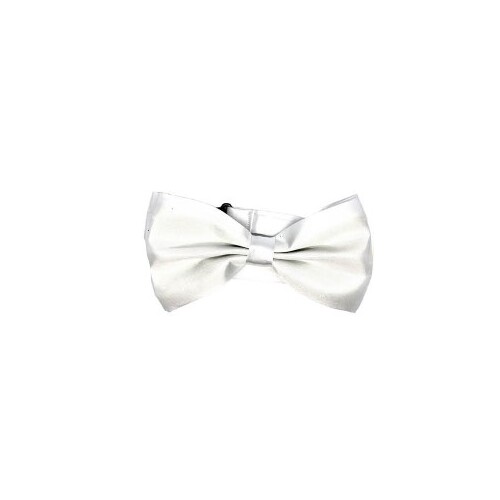 White Satin Bow Tie