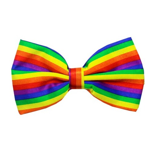 Rainbow Stripe Bow Tie
