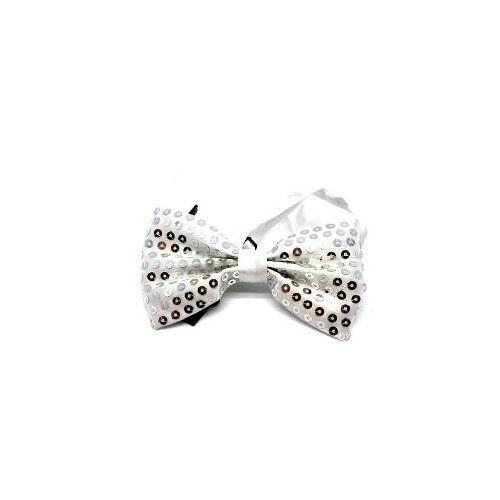 Silver Sequin Bow Tie