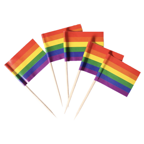 Rainbow Mardi Gras Toothpicks - 50 Pk