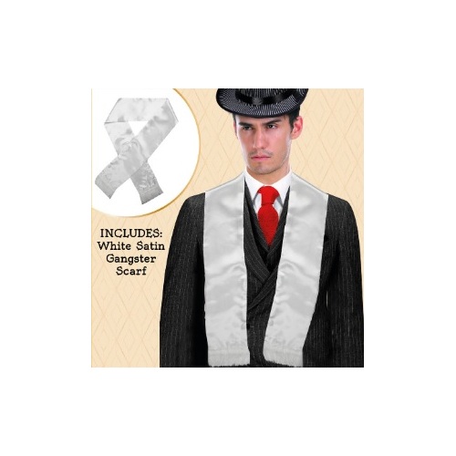 1920s White Gangster Scarf
