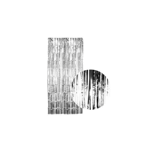 Metallic Shimmer Curtain - Silver