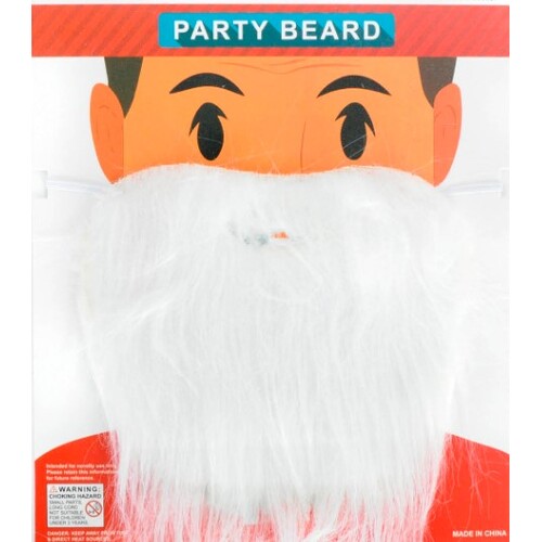 White Economy Santa Beard & Moustache