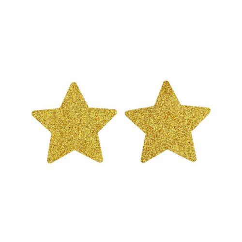 Nipple Pasties - Gold Glitter Stars