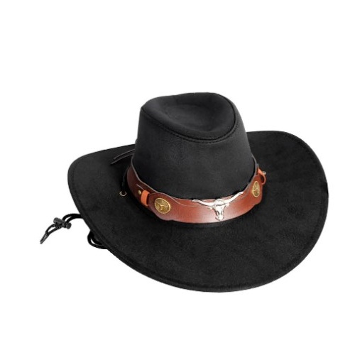 Cowboy Hat - Deluxe Bullhorn Black
